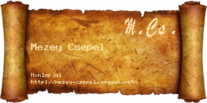 Mezey Csepel névjegykártya
